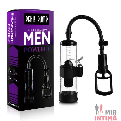Вакуумная помпа с вибрацией для мужчин Powerpump MAX Vibrating - Black&Clear Вакуумная помпа с вибрацией для мужчин Powerpump MAX Vibrating - Black&Clear