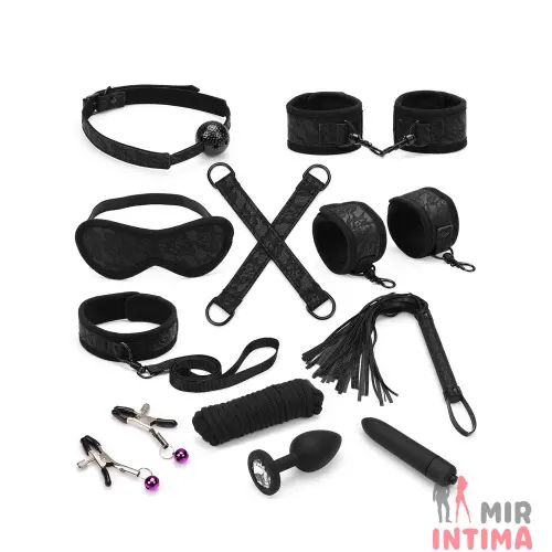 Набор Liebe Seele Black Lace and Neoprene Bondage Kit, 11 предметов