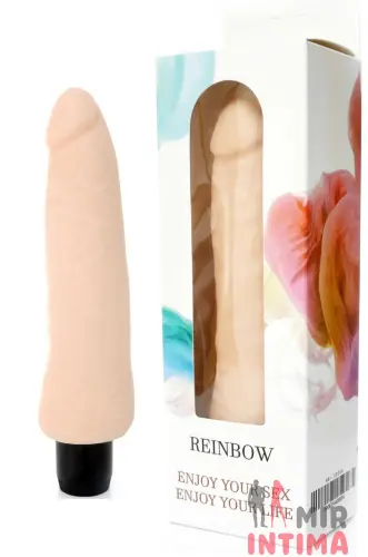 Реалистичный-женский-вибратор-Вибратор от BOSS из Cyberskin "RAINBOW", 19,5х4,5 см