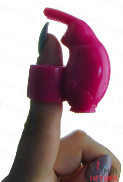 Женский-стимулятор-клитора-Вибронасадка на палец Bitty Bunny Fingertip Vibe - 3