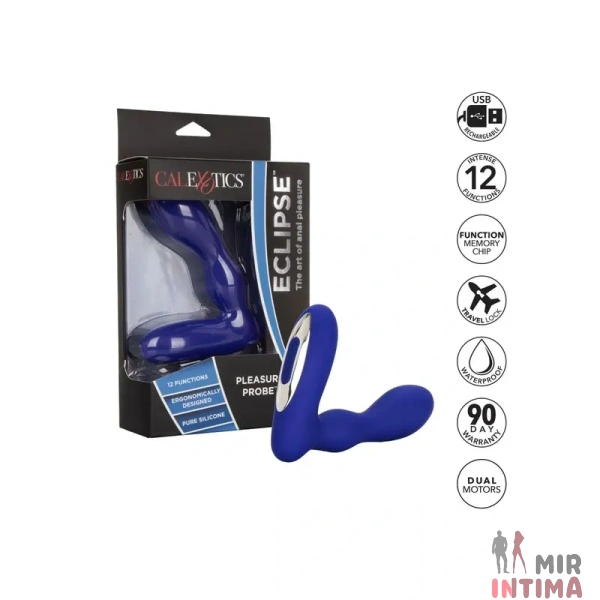 Анальный вибратор Wireless Pleasure Probe Blue, 13 см - 9