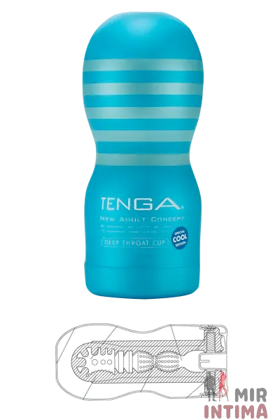 Мастурбатор Tenga Deep Throat Cup Cool Edition, 18Х7,5 см - 3