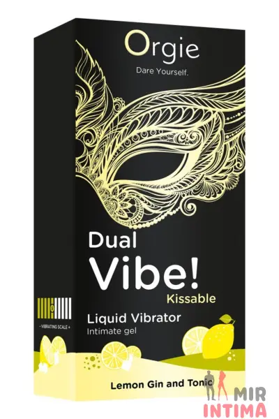 Жидкий вибратор Dual Vibe Gin & Tonic с лимоном, 15мл - 2 Жидкий вибратор Dual Vibe Gin & Tonic с лимоном, 15мл - 2