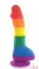 Фаллоимитатор радуга Pride Dildo Silicone Rainbow, 14х3,6 см - 4 Фаллоимитатор радуга Pride Dildo Silicone Rainbow, 14х3,6 см - 4