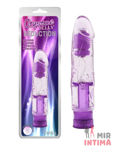 Гелевый-и-силиконовый-женский-вибратор-Вибратор Seduction Crystal Jelly
