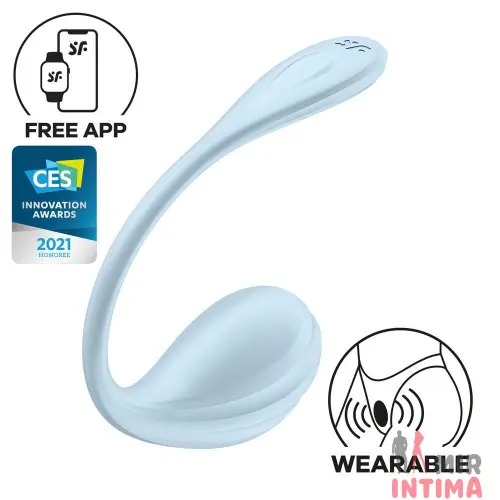 Смарт-виброяйцо Satisfyer Smooth Petal Connect App, силикон