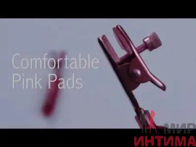 Женский-стимулятор-груди-Зажимы для сосков Micro Vibro Clamps с вибрацией - 2