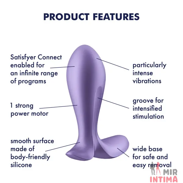 Анальная смарт-пробка с вибрацией Satisfyer Intensity Plug, 7х3см - 2 Анальная смарт-пробка с вибрацией Satisfyer Intensity Plug, 7х3см - 2