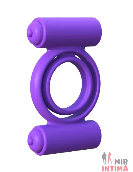 Эрекционное виброкольцо Pipedream Fan+asy Double Delight C-Ringz Silicone - 4