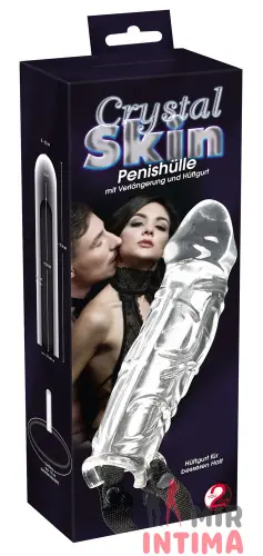 Удлиняющая насадка-страпон Crystal Skin Penis Sleeve Удлиняющая насадка-страпон Crystal Skin Penis Sleeve