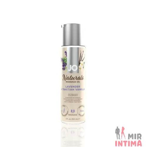 Массажное масло JO Naturals Massage Oil Lavender&Vanilla с натуральными эфирными маслами,120мл