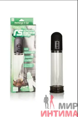 Автоматическая помпа для мужчин Rechargeable Stamina Pump Clear, 21х6,25 см - 3