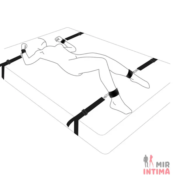 Растяжка на кровать Art of Sex – BDSM No pain – No game - 1 Растяжка на кровать Art of Sex – BDSM No pain – No game - 1