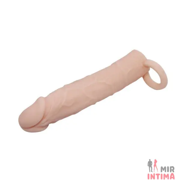 Удлиняющая насадка PENIS SLLIVE 7" с кольцом для мошонки - 2 Удлиняющая насадка PENIS SLLIVE 7" с кольцом для мошонки - 2