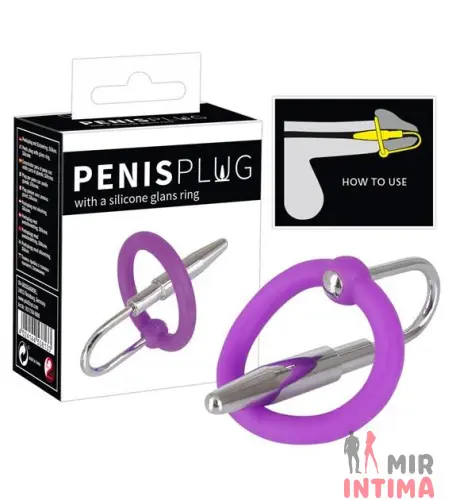 Плаг для уретры с силиконовым кольцом под головку «Penis Plug» Плаг для уретры с силиконовым кольцом под головку «Penis Plug»