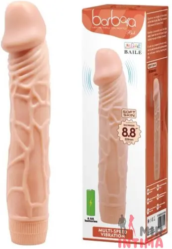 Реалистичный-женский-вибратор-Вибратор реалистик "BARBARA BOB DILDO", 22,5x4,5 см