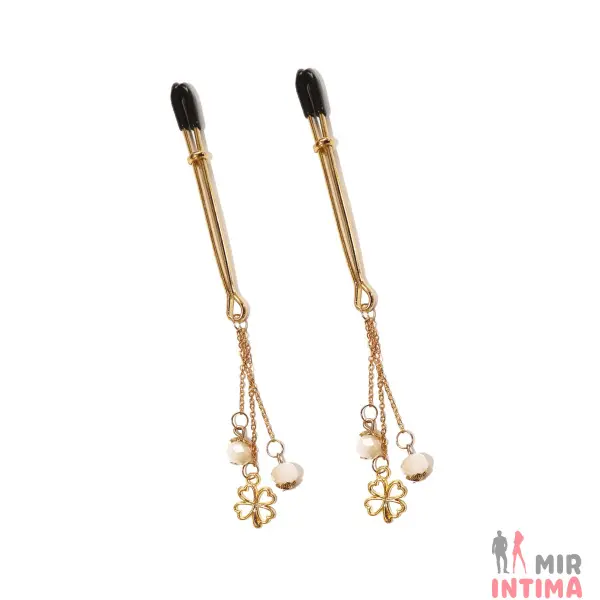 Зажимы для сосков Art of Sex - Nipple Clamps Golden Clover Зажимы для сосков Art of Sex - Nipple Clamps Golden Clover