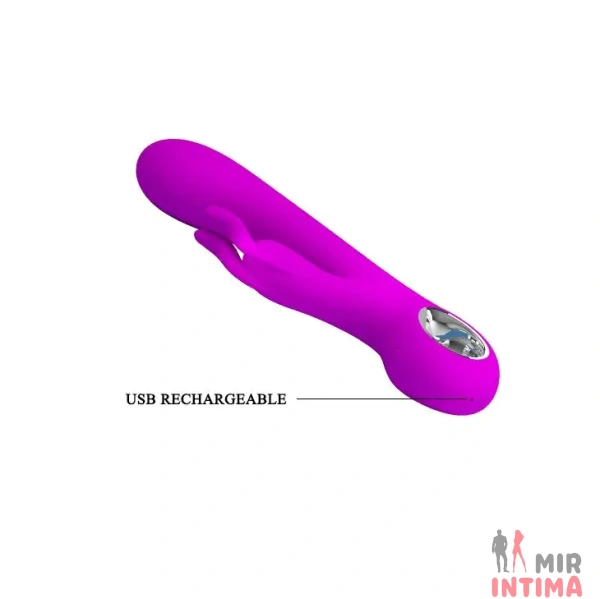 MIBI-014480-Гелевый-и-силиконовый-женский-вибратор - 7 Гелевый-и-силиконовый-женский-вибратор-Вибромассажер с клиторальным отростком «Hot Rabbit» - 7