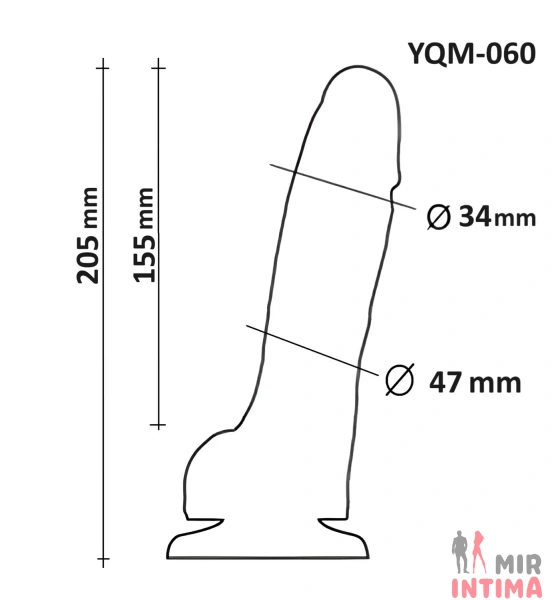 Фаллоимитатор с мошонкой на присоске OYO, 20.5x4.7 см - 5 Фаллоимитатор с мошонкой на присоске OYO, 20.5x4.7 см - 5