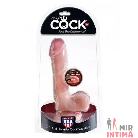 Фаллоимитатор двойной плотности King Cock Plus 7.5", 165 х 40 мм Фаллоимитатор двойной плотности King Cock Plus 7.5", 165 х 40 мм
